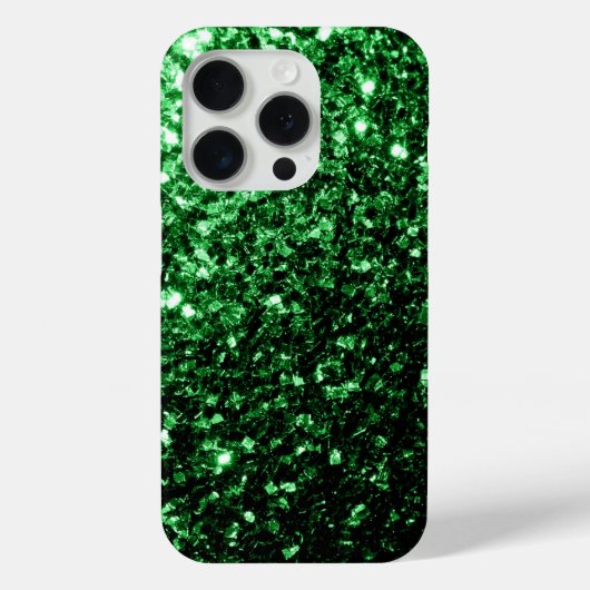 Coques Case-Mate iPhone Flamme de parties scintillant vert foncé scintille (Verso)