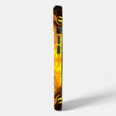 Coques Case-Mate iPhone Flamme Dorée Kaléidoscope Art Fractal (Verso / Gauche)