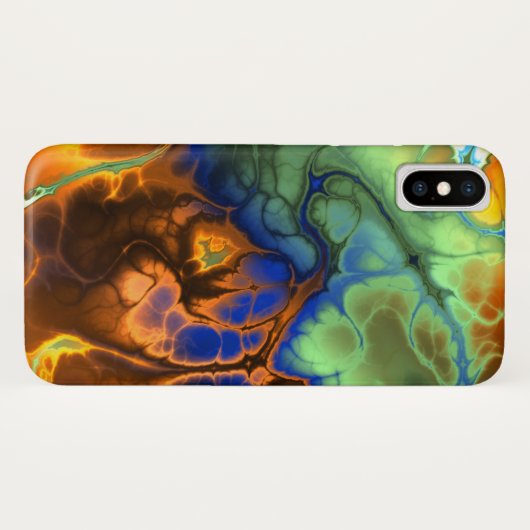 Coques Case-Mate iPhone Flamme fractale (Dos (Horizontal))