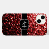 Coques Case-Mate iPhone Flamme rouge foncé Parties scintillant scintille G (Verso (horizontal))