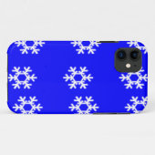 Coques Case-Mate iPhone Flammes blanches sur bleu (Dos (Horizontal))