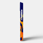 Coques Case-Mate iPhone Flammes de course classique sur bleu marine (Verso / Gauche)