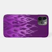 Coques Case-Mate iPhone Flammes de course violet cool (Dos (Horizontal))