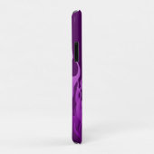 Coques Case-Mate iPhone Flammes de course violet cool (Dos/Droite)