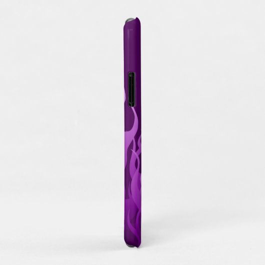 Coques Case-Mate iPhone Flammes de course violet cool (Dos/Droite)