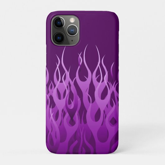 Coques Case-Mate iPhone Flammes de course violet cool (Dos)