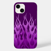 Coques Case-Mate iPhone Flammes de course violet cool (Verso)