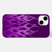 Coques Case-Mate iPhone Flammes de course violet cool (Verso (horizontal))