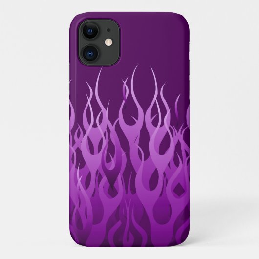 Coques Case-Mate iPhone Flammes de course violet cool élégant (Dos)