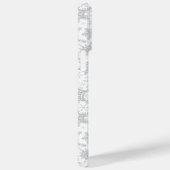 Coques Case-Mate iPhone Flammes de neige blanc et gris argent de Noël (Verso / Droite)