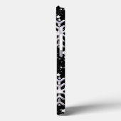 Coques Case-Mate iPhone Flammes De Neige Blanches Sur Noir (Verso / Gauche)
