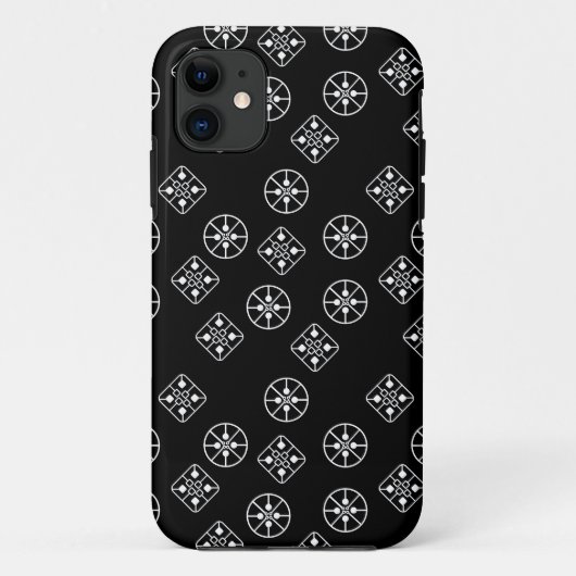 Coques Case-Mate iPhone Flammes de neige modernes du milieu du siècle (Dos)