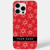 Coques Case-Mate iPhone Flammes de neige rouges et blanches, Votre nom, Pe (Verso)