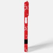 Coques Case-Mate iPhone Flammes de neige rouges et blanches, Votre nom, Pe (Verso / Droite)