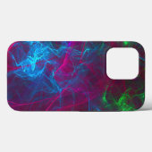 Coques Case-Mate iPhone Flammes fractales Abstraites rose violet bleu vert (Verso (horizontal))