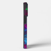 Coques Case-Mate iPhone Flammes fractales Abstraites rose violet bleu vert (Verso / Droite)