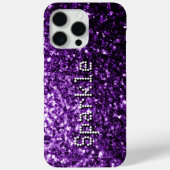 Coques Case-Mate iPhone Flammes parties scintillant violettes foncées scin (Verso)