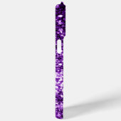 Coques Case-Mate iPhone Flammes parties scintillant violettes foncées scin (Verso / Droite)