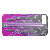 Coques Case-Mate iPhone Flammes roses chaudes Plaque diamant à tige chaude (Dos (Horizontal))