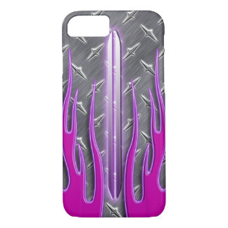 Case-Mate iPhone Case Flammes roses chaudes Plaque diamant à tige chaude