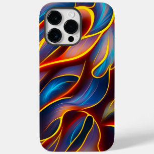 Coque Pour Pour iPhone 14 Pro Max Flammes rouges bleues Abstraites