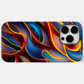 Coques Case-Mate iPhone Flammes rouges bleues Abstraites (Verso (horizontal))