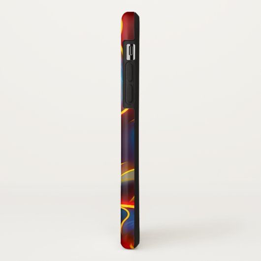 Coques Case-Mate iPhone Flammes rouges bleues Abstraites (Dos/Gauche)