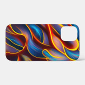 Coques Case-Mate iPhone Flammes rouges bleues Abstraites (Verso (horizontal))