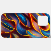 Coques Case-Mate iPhone Flammes rouges bleues Abstraites (Verso (horizontal))