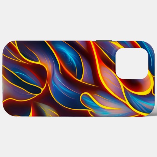 Coques Case-Mate iPhone Flammes rouges bleues Abstraites (Verso (horizontal))