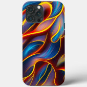 Coques Case-Mate iPhone Flammes rouges bleues Abstraites (Verso)