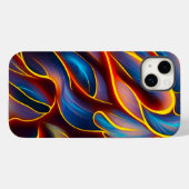 Coques Case-Mate iPhone Flammes rouges bleues Abstraites (Verso (horizontal))