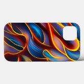 Coques Case-Mate iPhone Flammes rouges bleues Abstraites (Verso (horizontal))