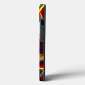 Coques Case-Mate iPhone Flammes rouges bleues Abstraites (Verso / Gauche)