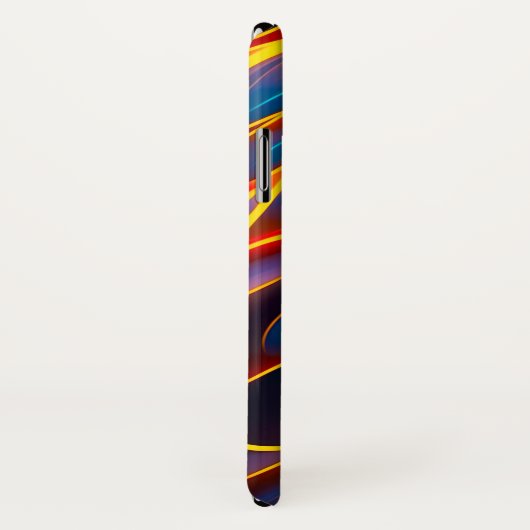 Coques Case-Mate iPhone Flammes rouges bleues Abstraites (Dos/Droite)