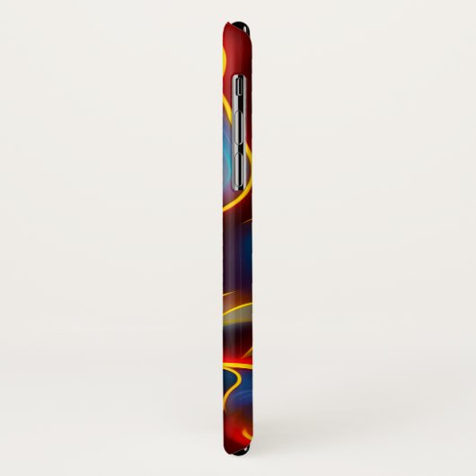 Coques Case-Mate iPhone Flammes rouges bleues Abstraites (Dos/Gauche)