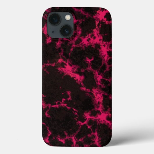 Coques Case-Mate iPhone Flammes vives rose et noire (Verso)