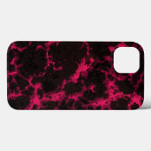 Coques Case-Mate iPhone Flammes vives rose et noire (Verso (horizontal))