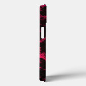 Coques Case-Mate iPhone Flammes vives rose et noire (Verso / Droite)