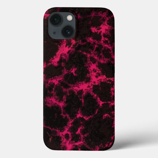 Coques Case-Mate iPhone Flammes vives rose et noire (Verso)