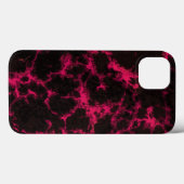 Coques Case-Mate iPhone Flammes vives rose et noire (Verso (horizontal))