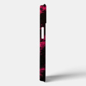 Coques Case-Mate iPhone Flammes vives rose et noire (Verso / Droite)