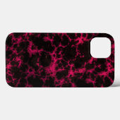 Coques Case-Mate iPhone Flammes vives tachetées rose et noir (Verso (horizontal))