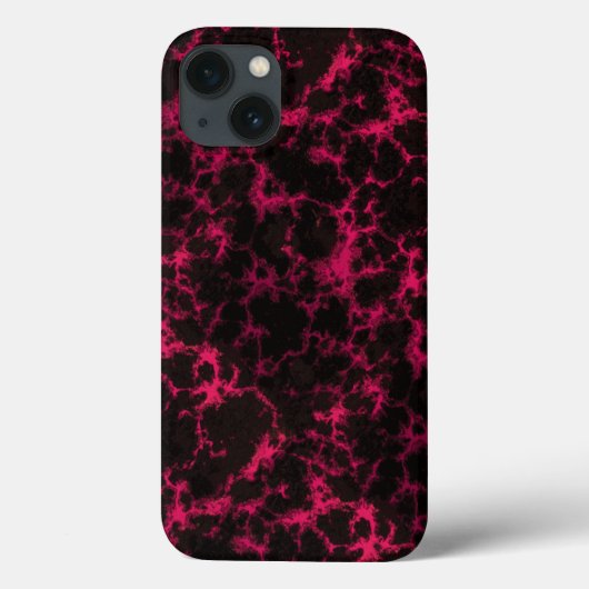 Coques Case-Mate iPhone Flammes vives tachetées rose et noir (Verso)