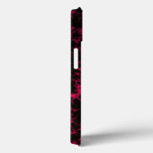 Coques Case-Mate iPhone Flammes vives tachetées rose et noir (Verso / Droite)