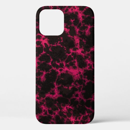 Coques Case-Mate iPhone Flammes vives tachetées rose et noir (Verso)