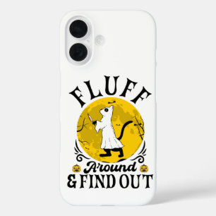 Coques iPhone 16 Flâner et Découvrir, Chat effrayant Halloween 
