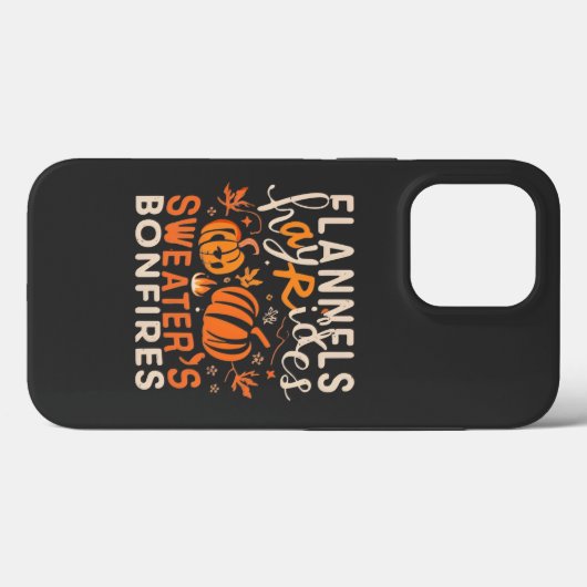 Coques Case-Mate iPhone Flannels Hayrides Chandails Citrouille Bonfires (Verso (horizontal))