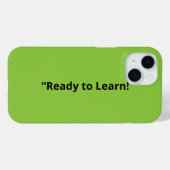 Coques Case-Mate iPhone Flat Lime Green Background – School Texture (Verso (horizontal))