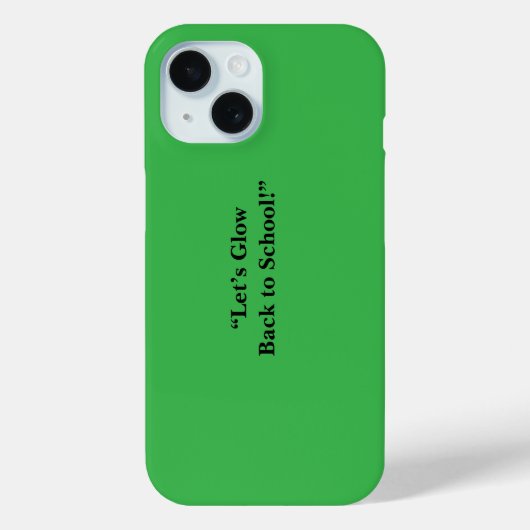 Coques Case-Mate iPhone Flat Neon Green Background – School Texture (Verso)
